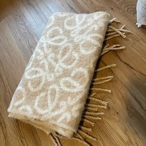 Loewe Tan and Cream Elegant Scarf